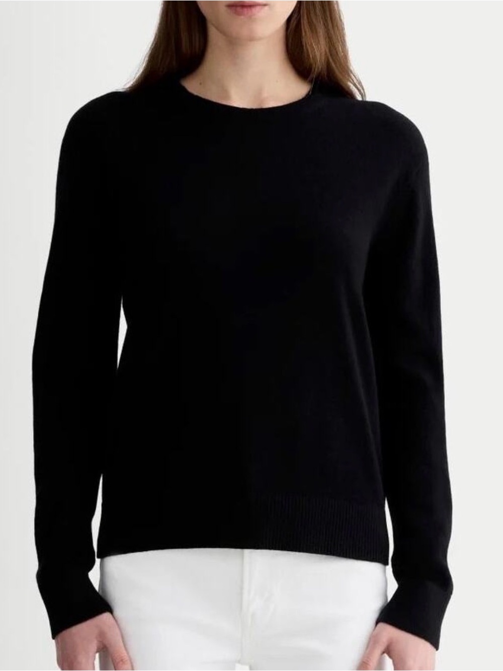 Everlane 100% Cashmere Black Crewneck Sweater Size M